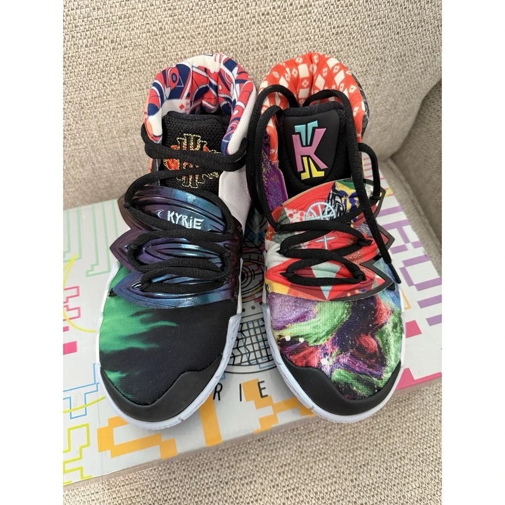 Nike NEW Kyrie Five Kybird S2 Multi-Color Sneaker Kid Size 3.5Y - Picture 6 of 7